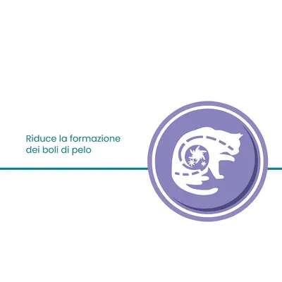 Riduce la formazione dei boli di pelo