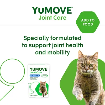 YuMOVE Joint Care, specially formulated to support joint health and mobility. Add to food. For senior cats. Contains 60 sprinkle capsules.