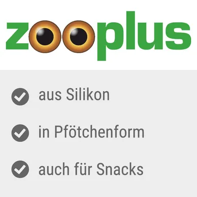 Zooplus. Aus Silikon, in Pfötchenform, auch für Snacks.