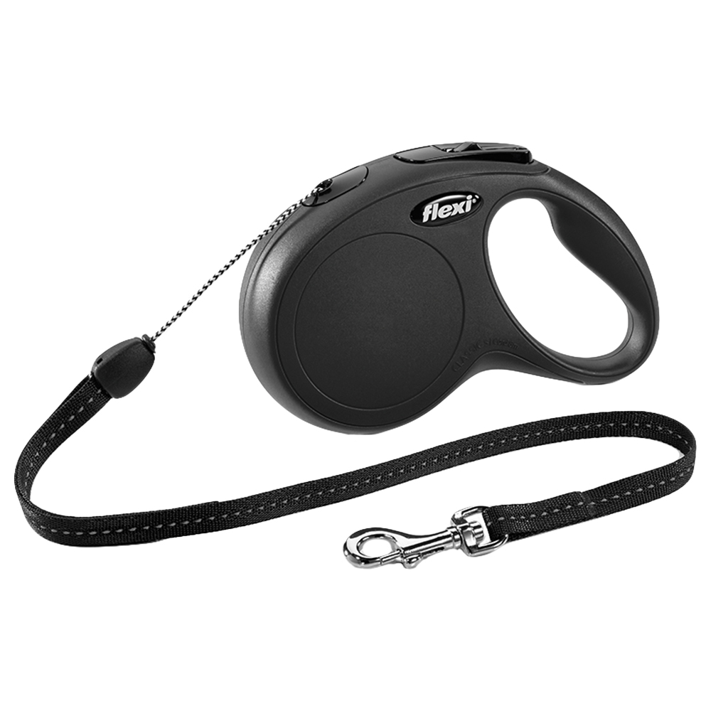 Flexi New Classic Cord Lead Small - 8M - New Classic Rope Leash S Black, 8 M