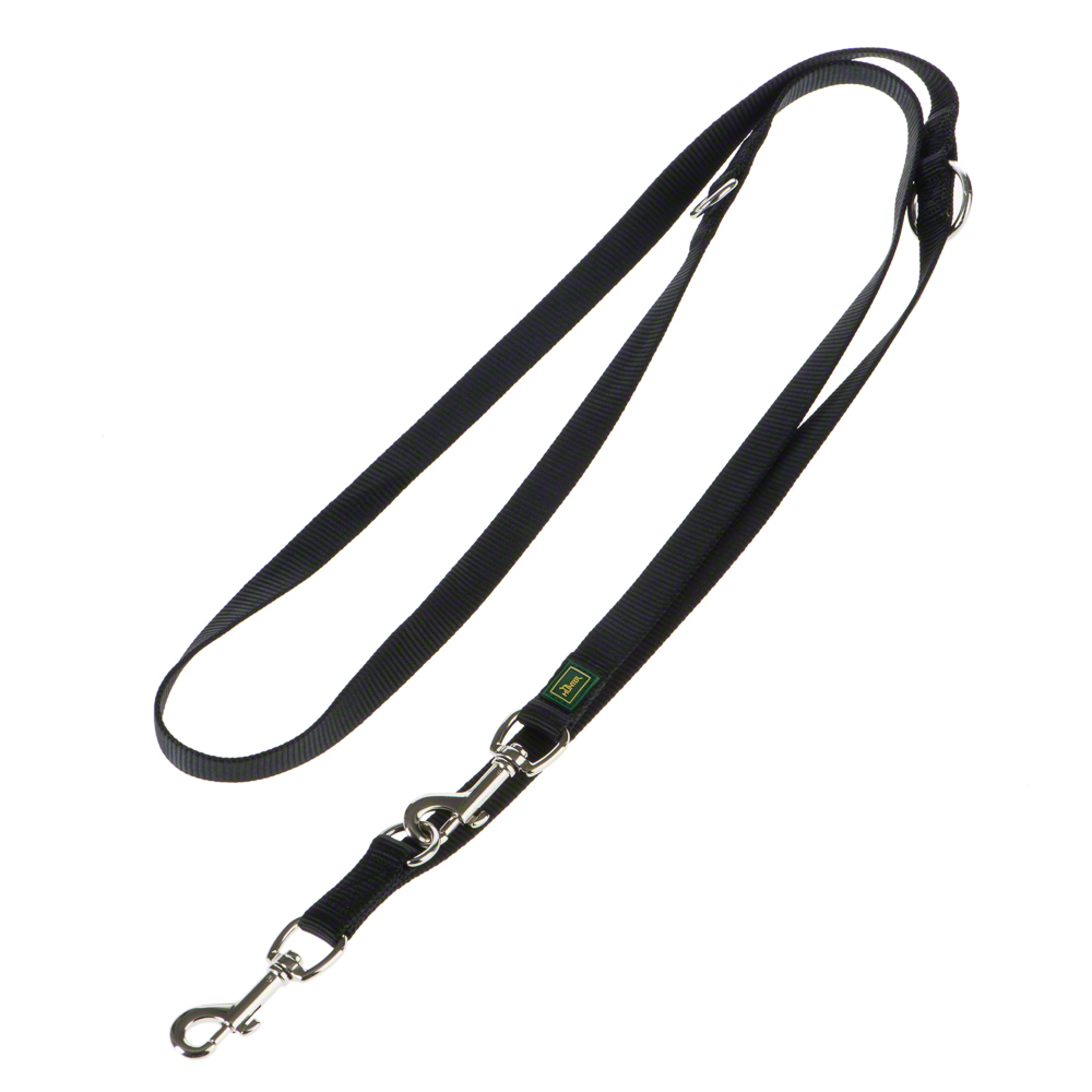 HUNTER Hundeleine Vario Basic, schwarz - 200 cm lang, 20 mm breit