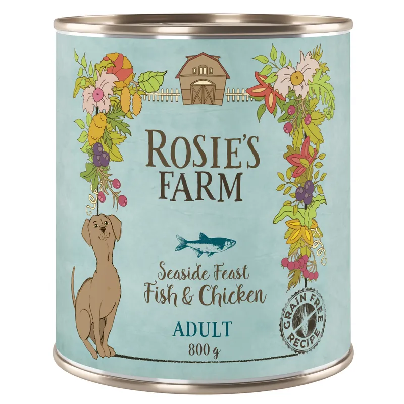 Rosie's Farm 24 x 800 g - Pack Ahorro - Pescado y pollo