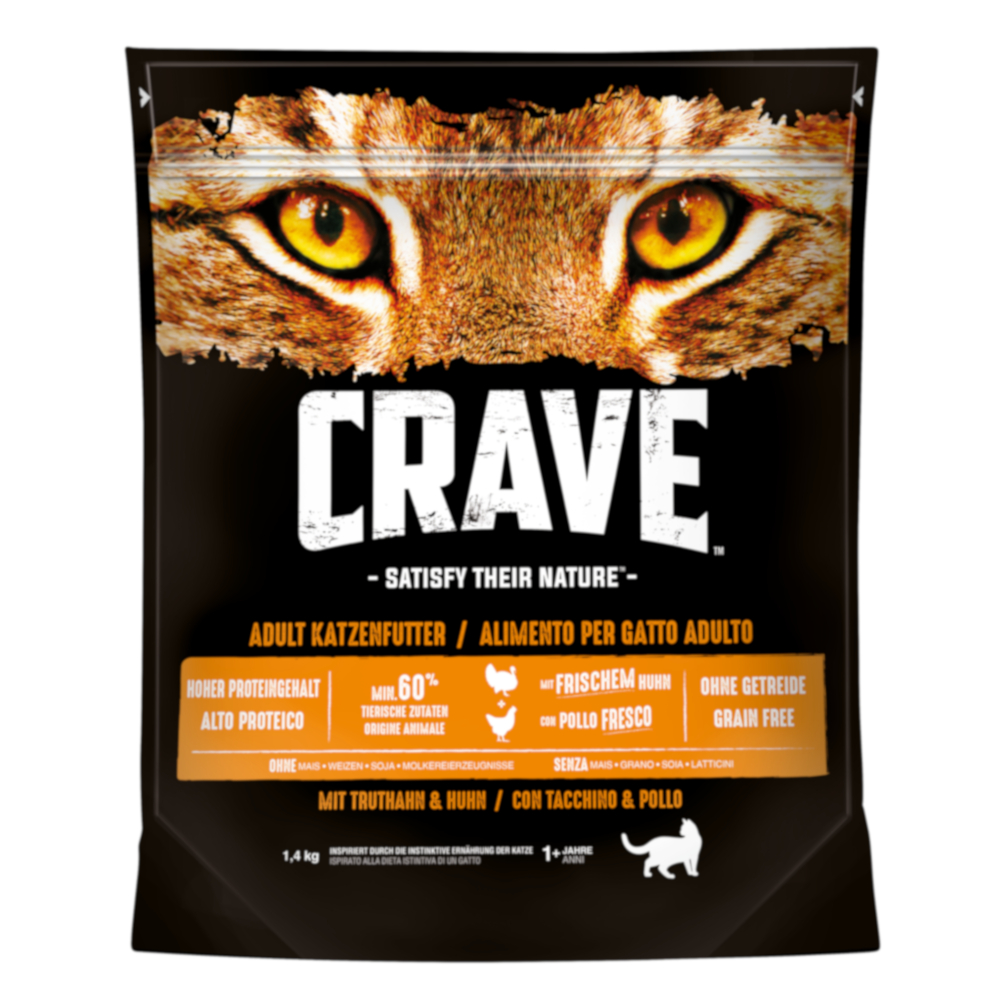 Crave con Tacchino e Pollo Crocchette per gatto - 750 g