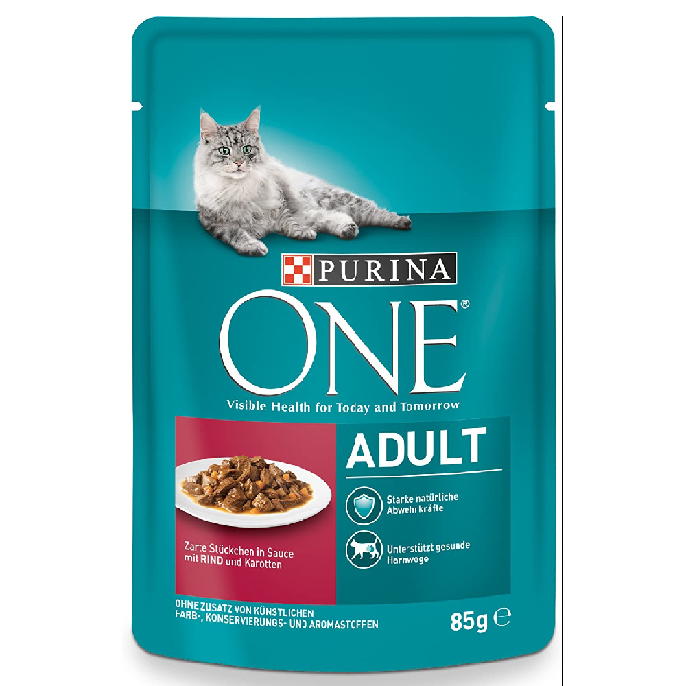 Purina One Adult – Adult okse og gulrot 6 x 85 g