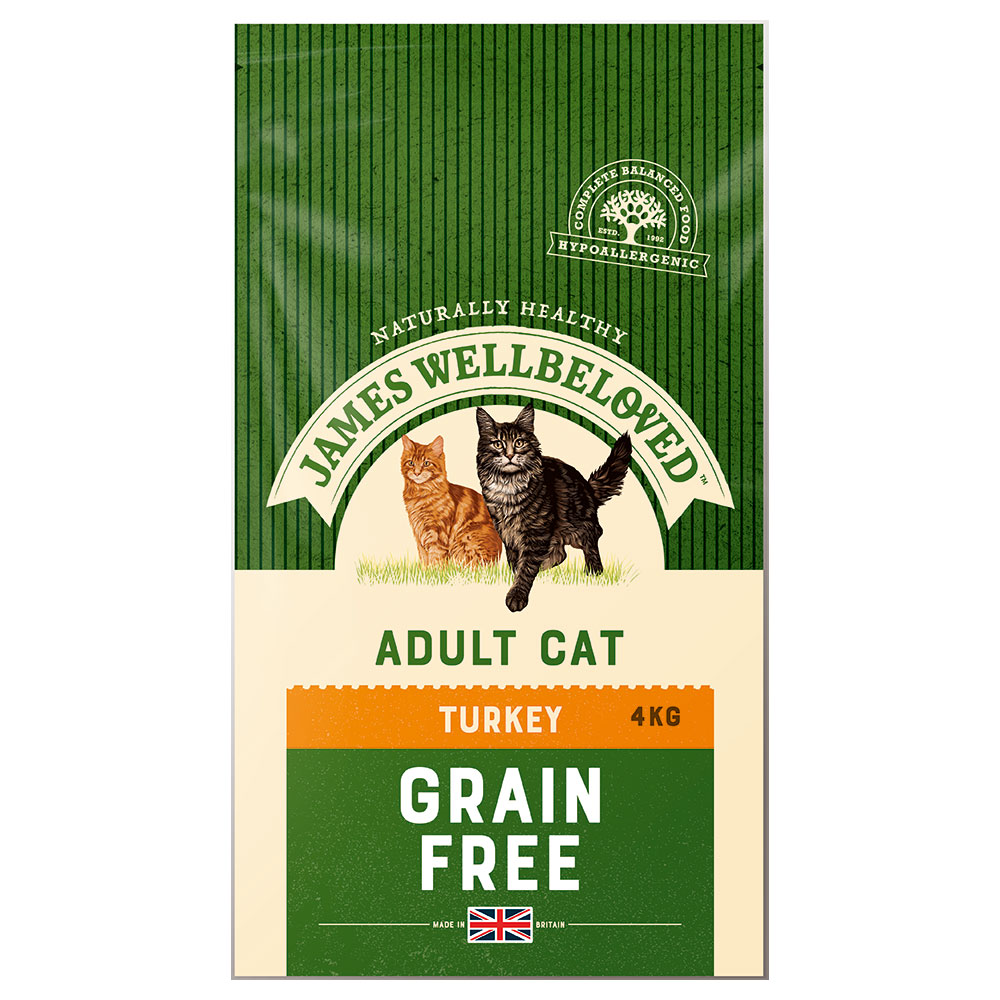 James Wellbeloved Adult Cat Grain Free Turkey - výhodné balenie: 2 x 4 kg