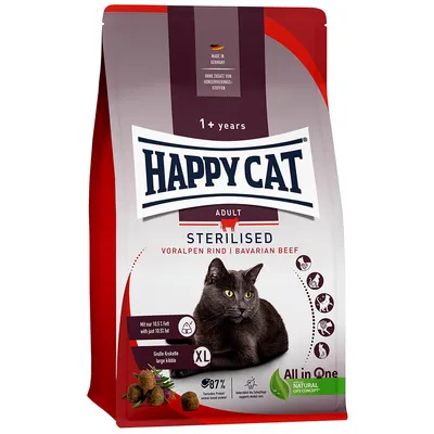 Happy Cat Sterilised Adult Rund Kattenvoer - Dubbelpak 2 x 10 kg 