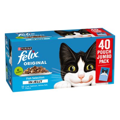 Felix Original Pouches 40 x 85g Fish Selection in Jelly