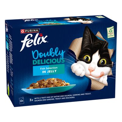 Felix As Good As It Looks - Doubly Delicious 24 x 85g Fish Selection in Jelly