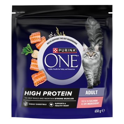 PURINA ONE High Protein Rich in Salmon - 650g