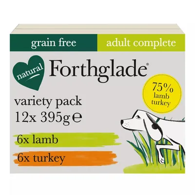  Forthglade Complete Meal Grain-Free Adult Dog - Lamb & Turkey - 12 x 395g