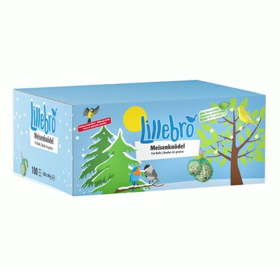 Lillebro Vinter-Meiseboller i kartong 100 stk à 90 g - med nett