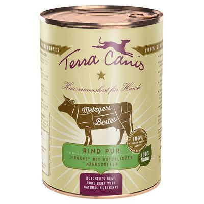 Sparpaket Terra Canis Metzgers Bestes 12 x 400 g Rind Pur