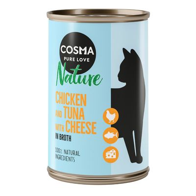 Cosma Nature 6 x 140 g Kuře & tuňák se sýrem