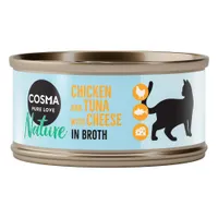 Sparpack: Cosma Nature 24 x 70 g Kyckling & tonfisk med ost