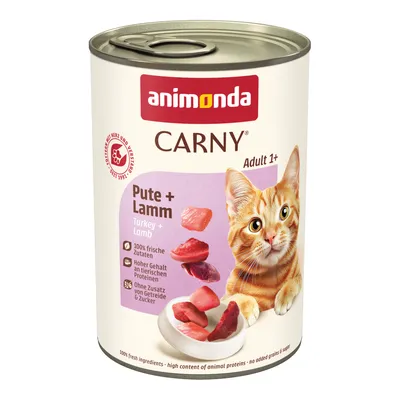 Ekonomično pakiranje animonda Carny Adult 12 x 400 g - Puretina i janjetina Ekonomično pakiranje animonda Carny Adult 12 x 400 g - Puretina i janjetina