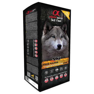 Alpha Spirit Semi-Moist Complete Free Range półwilgotna karma dla psa, drób 9 kg