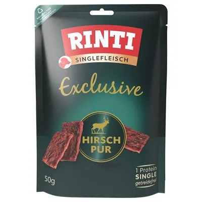 RINTI Singlevlees Exclusive Snack 50 g - Voordeelpakket: 3 x 50 g Paard Puur