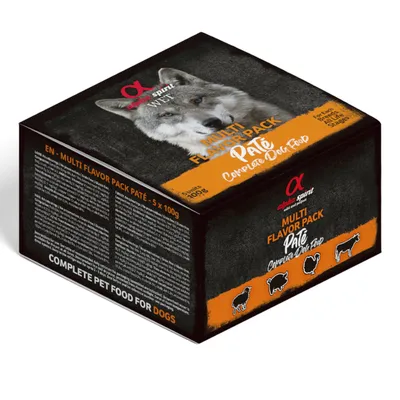 alpha spirit Multi-Flavour Pouch für Hunde - 5 x 100 g