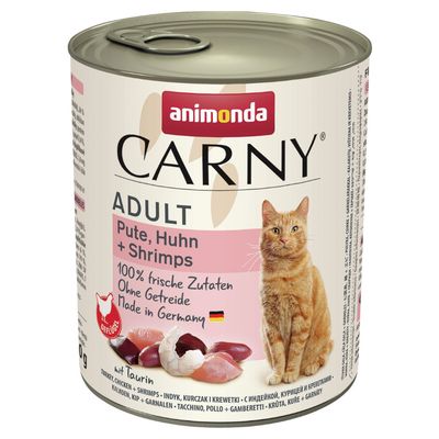 Økonomipakke Animonda Carny Adult 24 x 800g Kalkun, Kylling & Rejer