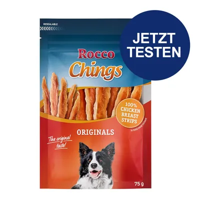 Rocco Chings Originals, 100% Chicken Breast Strips, 75g. Jetzt testen.