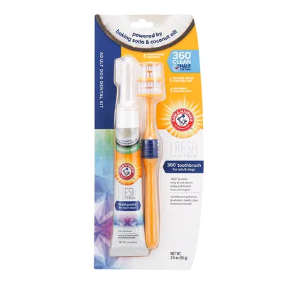 Arm & Hammer Zahnpflege-Set aus Zahnbürste und Zahnpasta - 3-teilig (Zahnbürste, Zahnpasta, Fingerling)