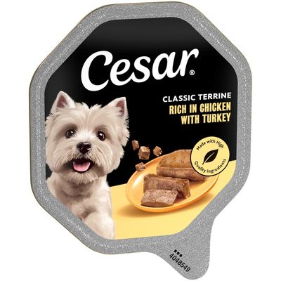 Cesar Classic Terrine Trays Rich in Chicken & Turkey 14 x 150g