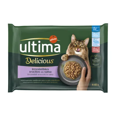 Ultima Cat Fit & Delicious Sterilized 96 x 85 g - Pack Ahorro - Selección de pescados