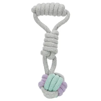 Trixie Junior Knoten-Ball am Tau - 1 Stück (ca. 23 cm lang, Ø 6 cm)