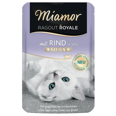 100 g Miamor Kitten Ragout Royale in gelei met Rund - met Rund 100 g Miamor Kitten Ragout Royale in gelei met Rund - met Rund
