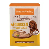 Nature's Variety Original Paté No Grain Medium/Maxi Adult 16 x 300 g - Pack Ahorro - Pollo