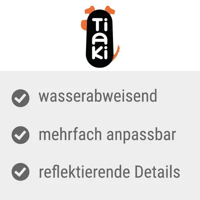 Tiaki. Waterafstotend, meervoudig verstelbaar, reflecterende details.