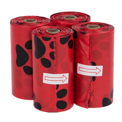Scented Dog Poop Bags Rose (Red)