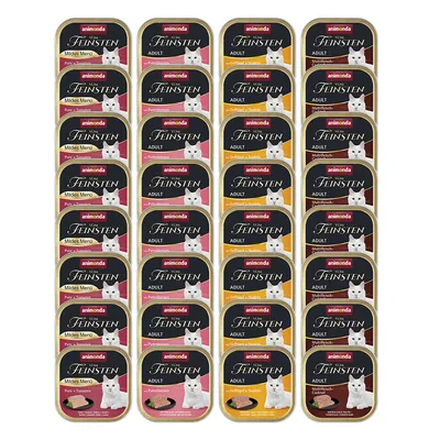 Mixpaket animonda Vom Feinsten 32 x 100 g - Fleisch Vielfalt mit Geflügel (4 Sorten) 