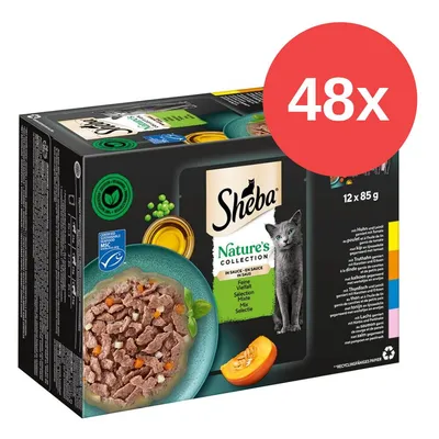 Sheba Nature's Collection, Feine Auswahl in Sauce, Mix mit Huhn, Truthahn und Thunfisch. Packung mit 48x 85g. Zertifiziert nachhaltiger MSC-Fischfang. Sheba Nature's Collection, Feine Auswahl in Sauce, Mix mit Huhn, Truthahn und Thunfisch. Packung mit 48x 85g. Zertifiziert nachhaltiger MSC-Fischfang.