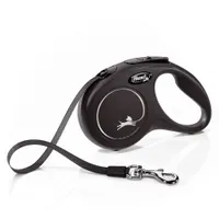 flexi New Classic S - flexi New Classic -nauhatalutin S, musta, 5 m
