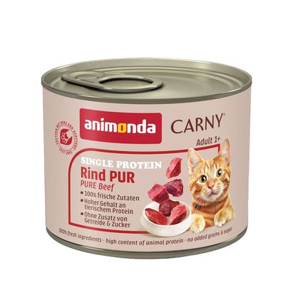 Animonda Carny Single Protein Adult, tiszta pulyka, taurinnal, 100% friss összetevők, gabonamentes, Made in Germany.