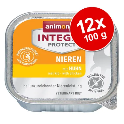 animonda INTEGRA PROTECT NIEREN, mit HUHN, 12x100 g. Vähäfosforinen, viljaton, veterinary diet -ruoka. Teksti: bei unzureichender Nierenleistung, grain free, low phosphorus. animonda INTEGRA PROTECT NIEREN, mit HUHN, 12x100 g. Vähäfosforinen, viljaton, veterinary diet -ruoka. Teksti: bei unzureichender Nierenleistung, grain free, low phosphorus.