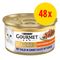 Sparpaket Gourmet Gold Zarte Häppchen 48 x 85 g Mix (Lachs & Huhn, Kalb & Gemüse)