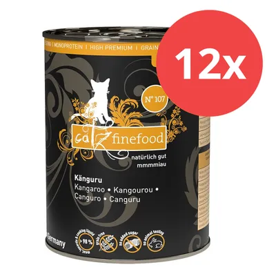 Catz Finefood Purrrr w puszkach, 12 x 400 g / 375 g - No. 107, kangur (12 x 400 g)