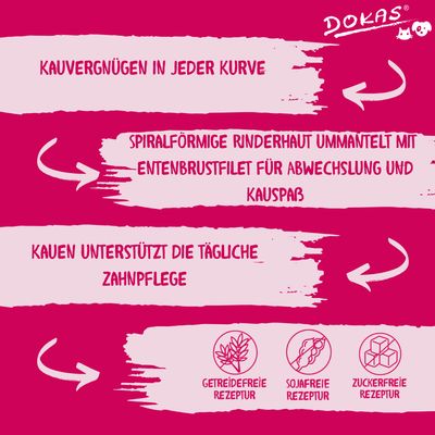 Dokas rágóspirál kacsamellel