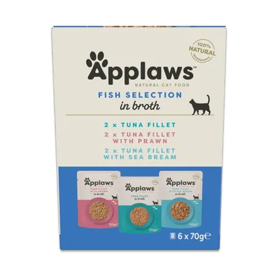 Applaws Pouch in Broth Saver Pack 24 x 70g - Tuna & Chicken Mixed Pack (3 Varieties)