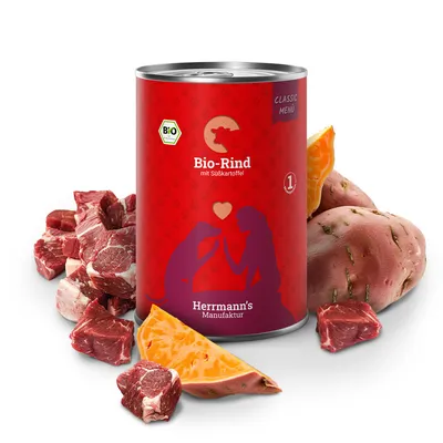Herrmann's Menú Classic / Classic ecológico 6 x 400 g - Pollo ecológico con arroz ecológico