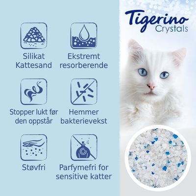 Blandet prøvepakke: Tigerino Crystals kattesand 6 x 5 l