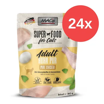 MAC's Superfood for Cats Adult Huhn Pur, 24x 300g. Made in Germany, mit Mineralstoffen und Katzenminze, getreidefrei, Kräuter & Vitamine, hoher Fleischanteil. MAC's Superfood for Cats Adult Huhn Pur, 24x 300g. Made in Germany, mit Mineralstoffen und Katzenminze, getreidefrei, Kräuter & Vitamine, hoher Fleischanteil.