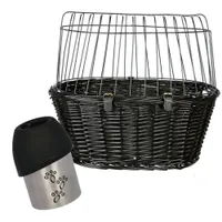 Trixie košara za na kolo + Steklenica s posodo za vodo - Košara + steklenica