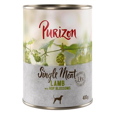 Purizon Single Meat, 6 x 400 g Jagnięcina z kwiatami chmielu