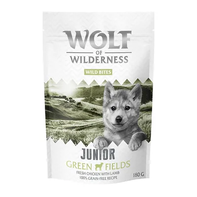 Wolf of Wilderness Snack - Wild Bites Junior 180 g - Green Fields - Αρνί