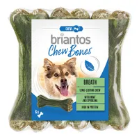 Briantos Chew Bones Breath con Menta e Spirulina Snack per cane - 6 x 12 cm (330 g)