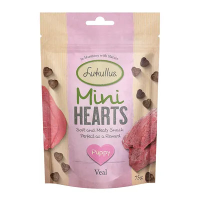 Lukullus Puppy « Mini Hearts » veau (sans céréales) - 75 g