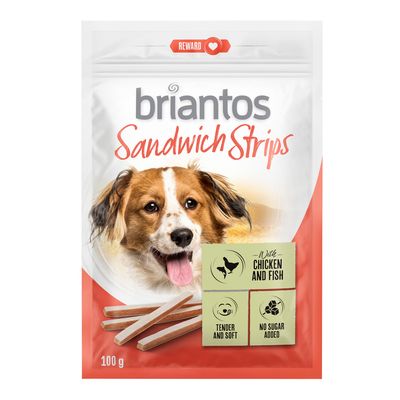 Briantos Sandwich Strips prigrizki za pse 2 x 100 g